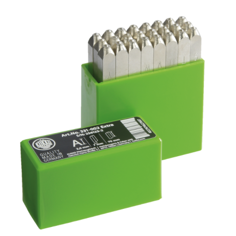 Zestaw liter uderzeniowych DIN 1451 wysokość pisma 4 mm KUKKO kod produktu: 4246006056